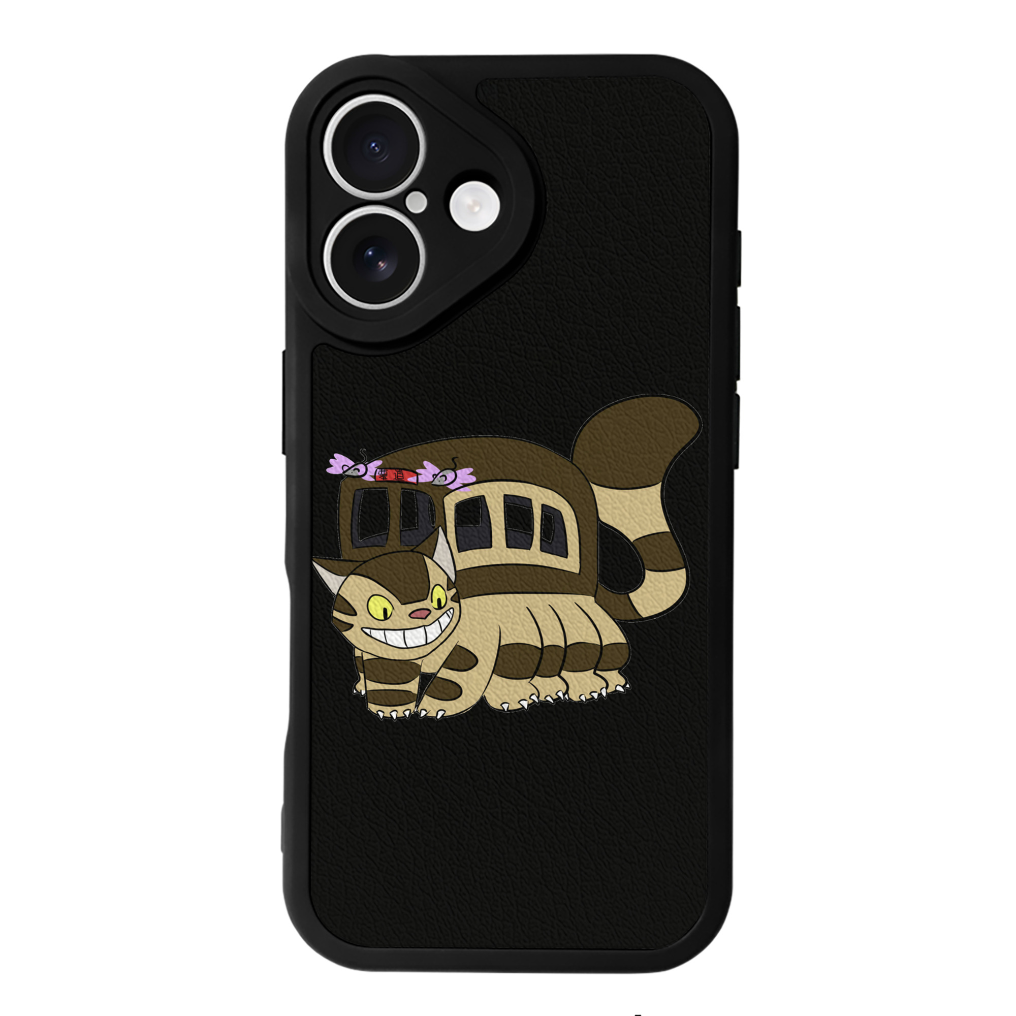 （画像用） となりのトトロ 草壁メイ 草壁サツキ My Neighbor Totoro Satsuki Kusakabe Mei Kusakabe 【iPhone 16シリーズ対応】シリコンスマホケース（レザー調） 材質：シリコン